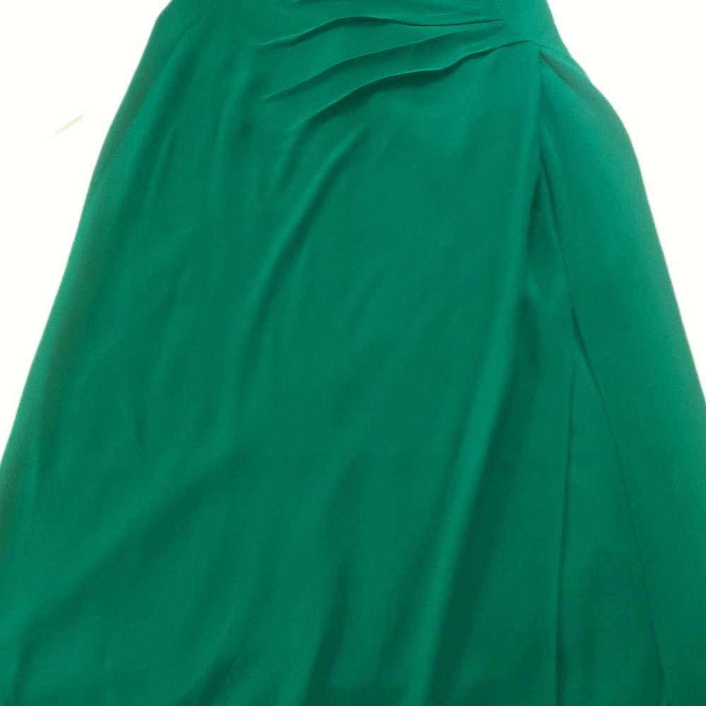 LANVIN Alber Elbaz Flattering Starburst Pleat Assym 3/4 Sleeve Gown 40/US 8 - Picture 11 of 15